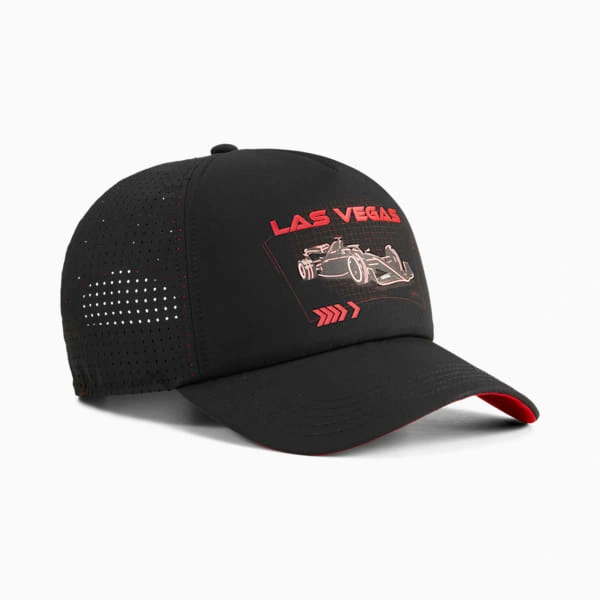 F1® Las Vegasin trucker-lippis: PUMA - Aja tyylillä, vauhdilla, ja Vegasin hehkulla! Kuin voittajalle suunniteltu!